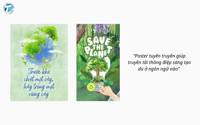 Poster tuyên truyền là ấn phẩm kết hợp giữa hình ảnh thị giác và thông điệp ngắn gọn